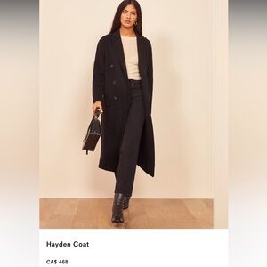Reformation Hayden Coat in Black